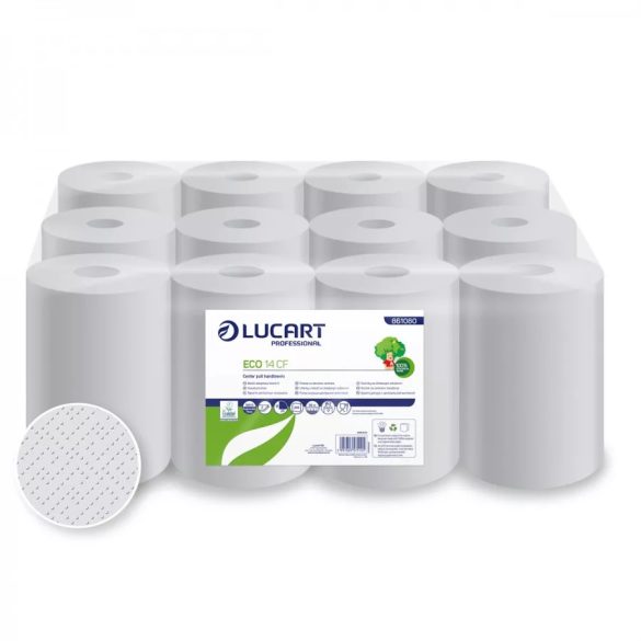 Centroclean kéztörlő, Lucart Eco 14 CF, 14 cm átm., 2 rét., 12 tek/csom