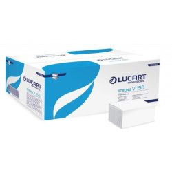   Z-hajt. kéztörlõ, Lucart Strong V 150, 2 réteg, hófehér, 25*23 cm, 3000 lap/karton