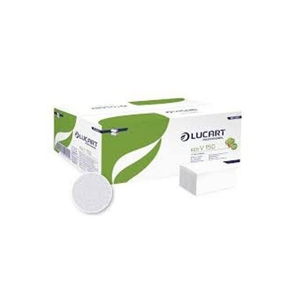 Z-hajt. kéztörlõ, Lucart Eco V 150, 2 réteg, 25*23 cm, 3000 lap/karton