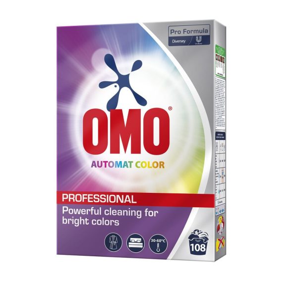 Omo Pro Formula Automat Color mosópor színes textíliához, 108 mosás, 5,4 kg